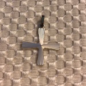 Silver Tone Cross Pendant